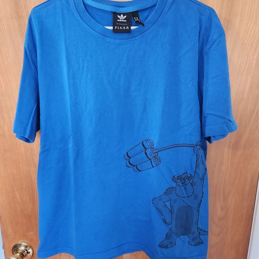 Adidas Blue Pixar's Monsters Inc Graphic Tee